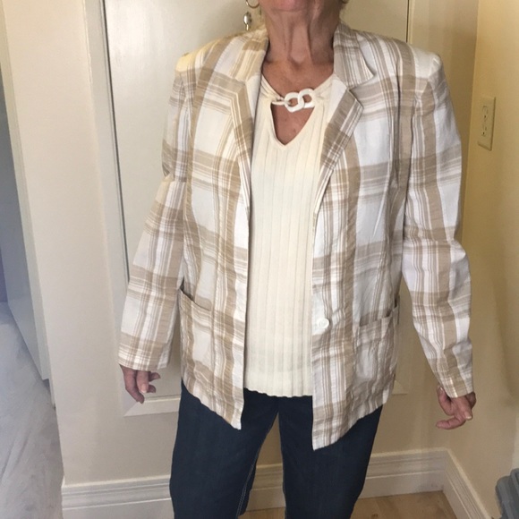 Loubella vintage plaid jacket size 12 - Picture 2 of 8